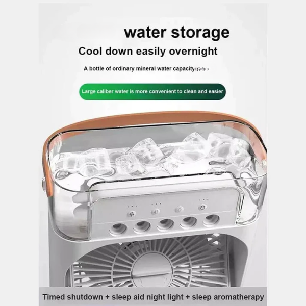 Portable Air Conditioner Fan Usb Electric Fan , Fine Mist Water, And Humidifier Function – Random Color 9.5 Inch